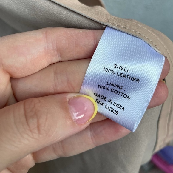 Camila Coelho Natural Louie Leather Button Down NWT! - Picture 9 of 11